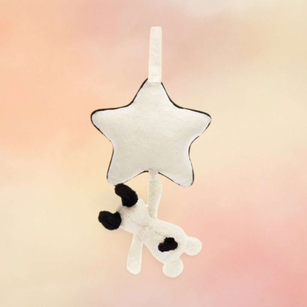 Bashful Black & Cream Puppy Musical Pull | Bashful Collection